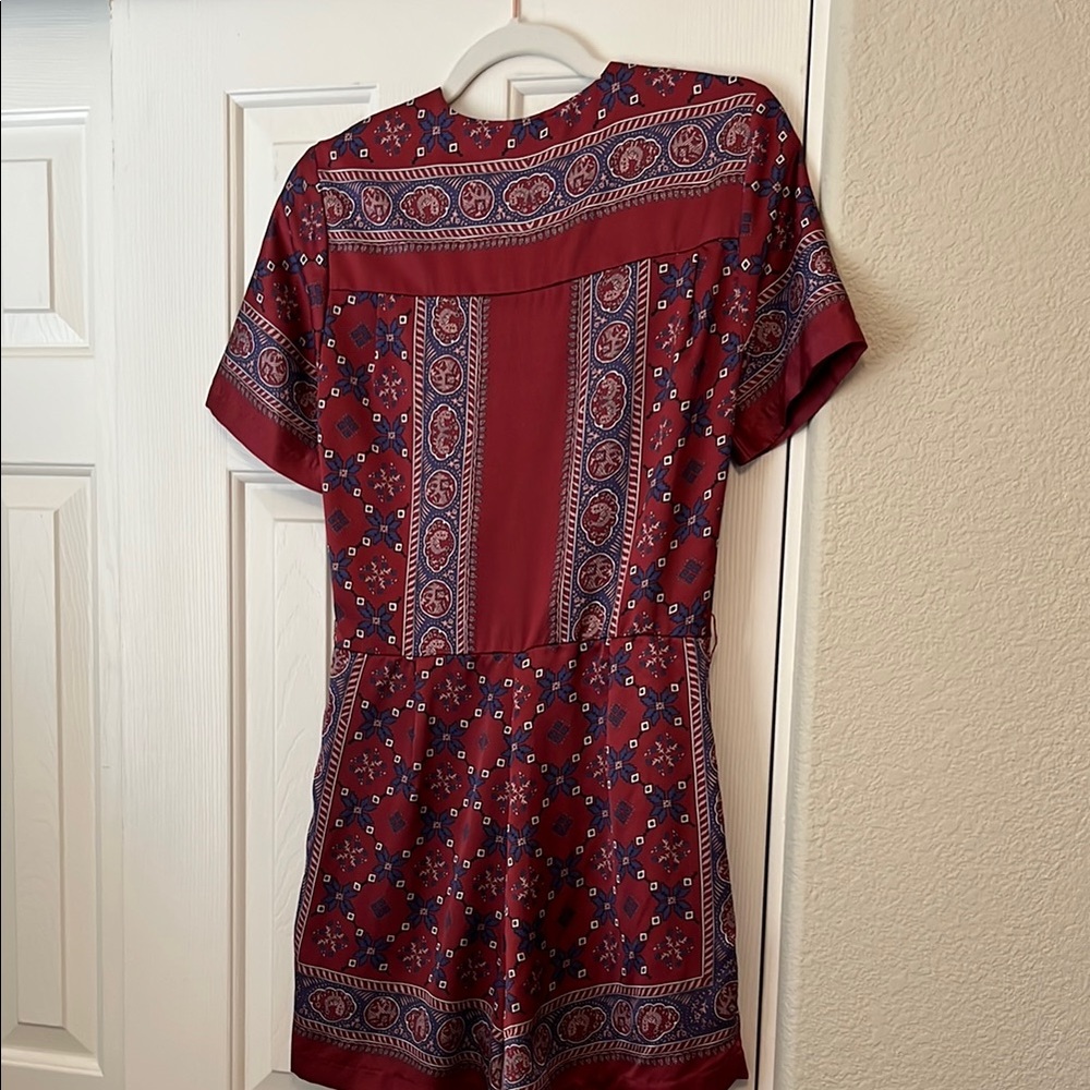 Sandro Burgundy Patterned Jumpsuit - image 3